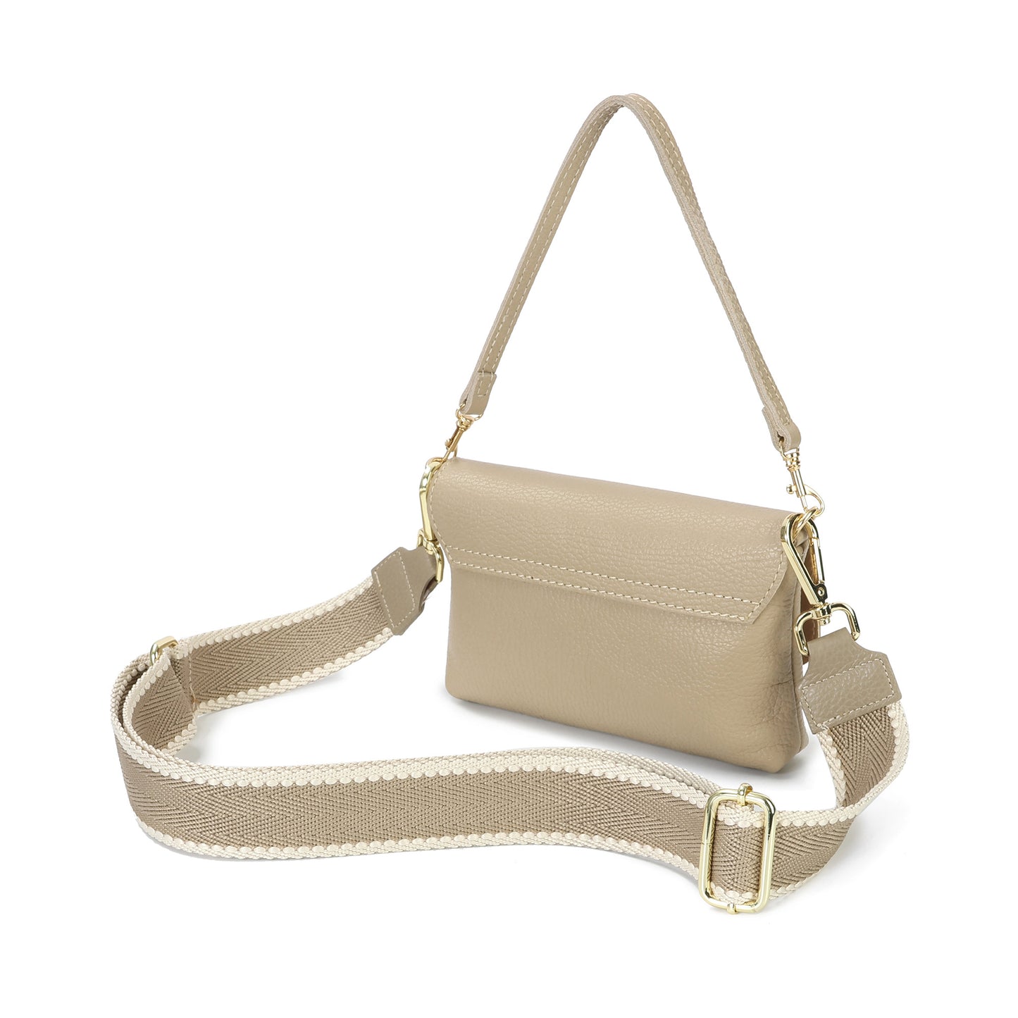 Metallic Leather Bee Embellished Shoulder Bag with Chain Strap