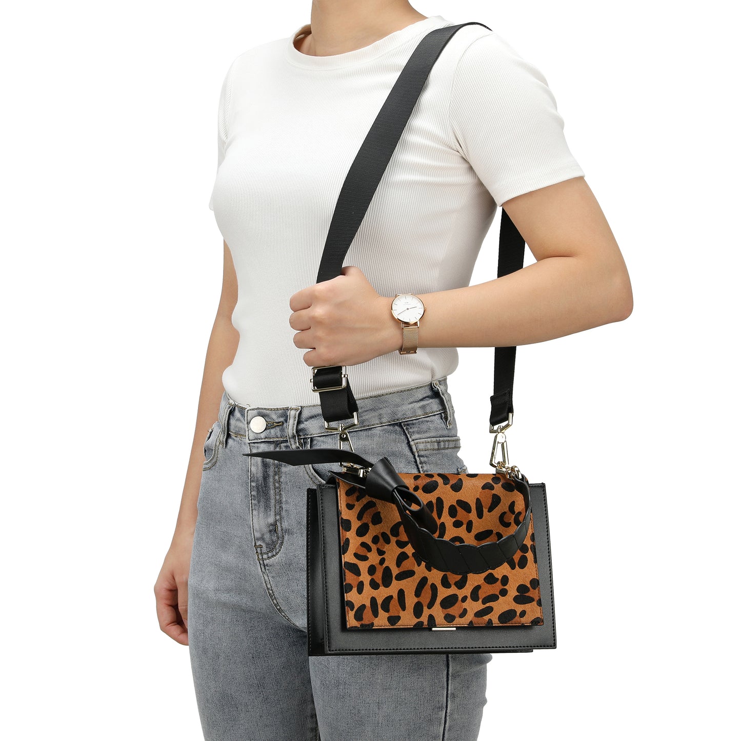 Nappa Leather Flap Shoulder Bag