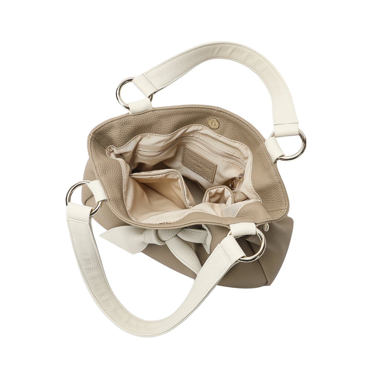 Full-Grain Soft Leather Bow Bag