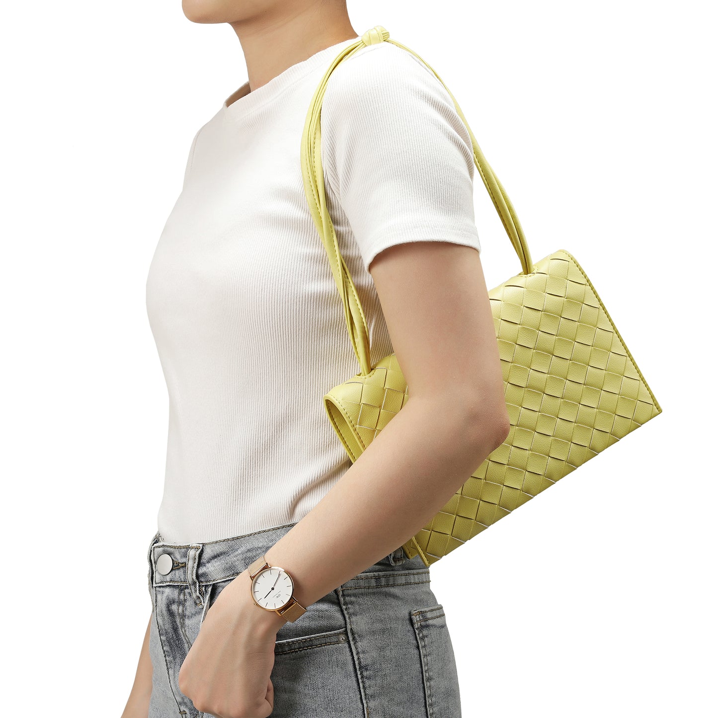 Tiffany & Fred Woven Leather Shoulder Bag/ Clutch