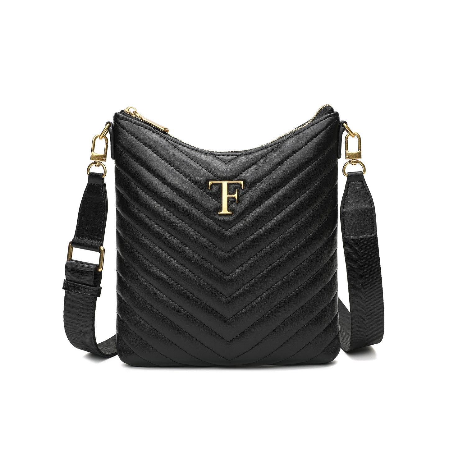 Quilted Sheepskin Leather Crossbody Bag
