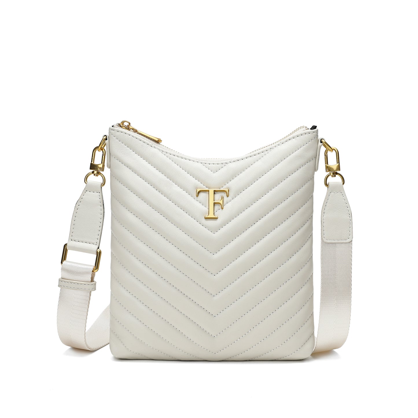 Quilted Sheepskin Leather Crossbody Bag