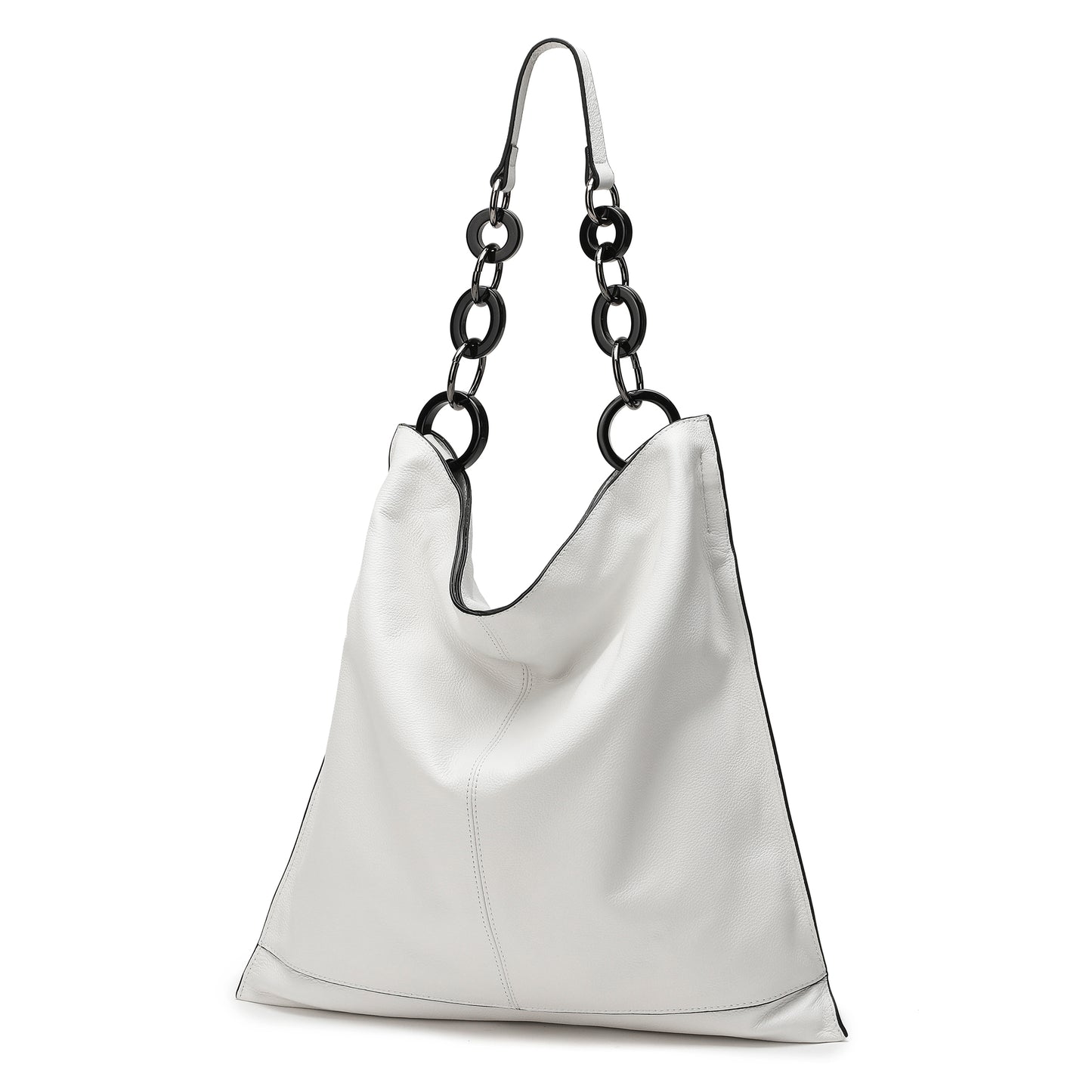 Leather Messenger Tote