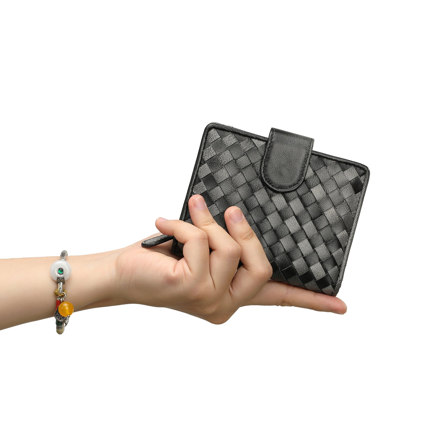Tiffany & Fred Woven Leather Wallet