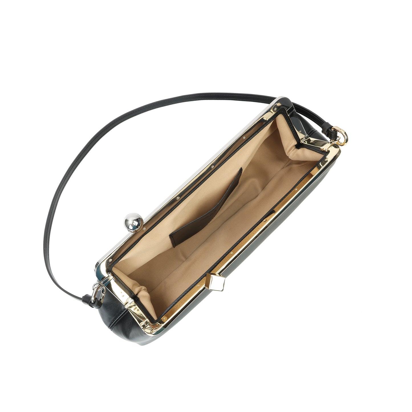 Frame Leather Clutch with Clasp
