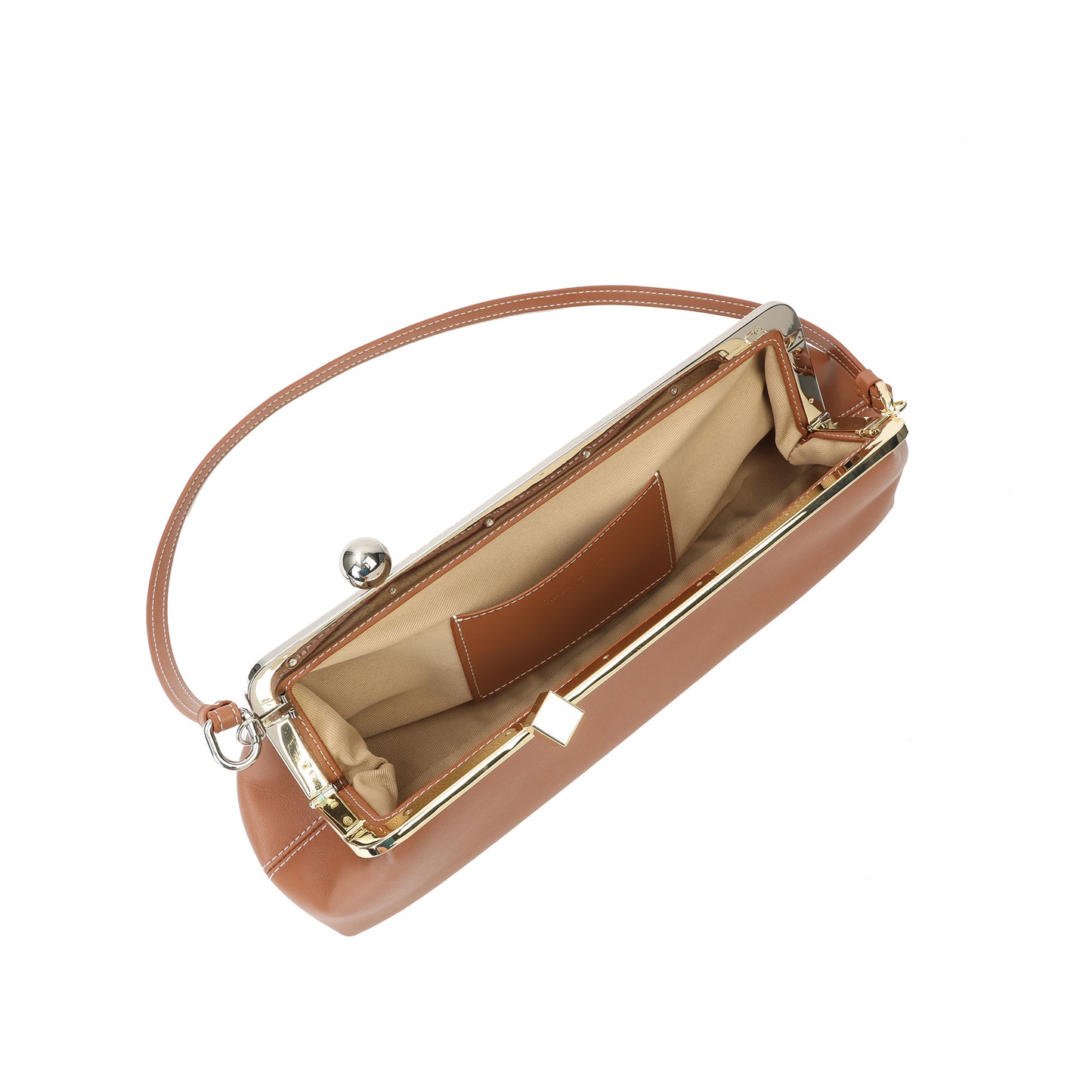 Frame Leather Clutch with Clasp
