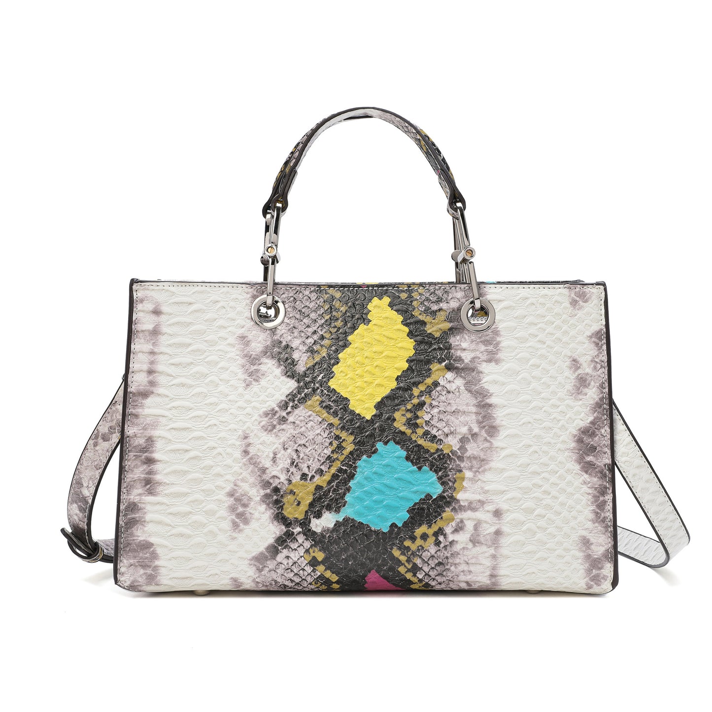 Tiffany & Fred Embossed Leather Top-Handle/Tote Bag