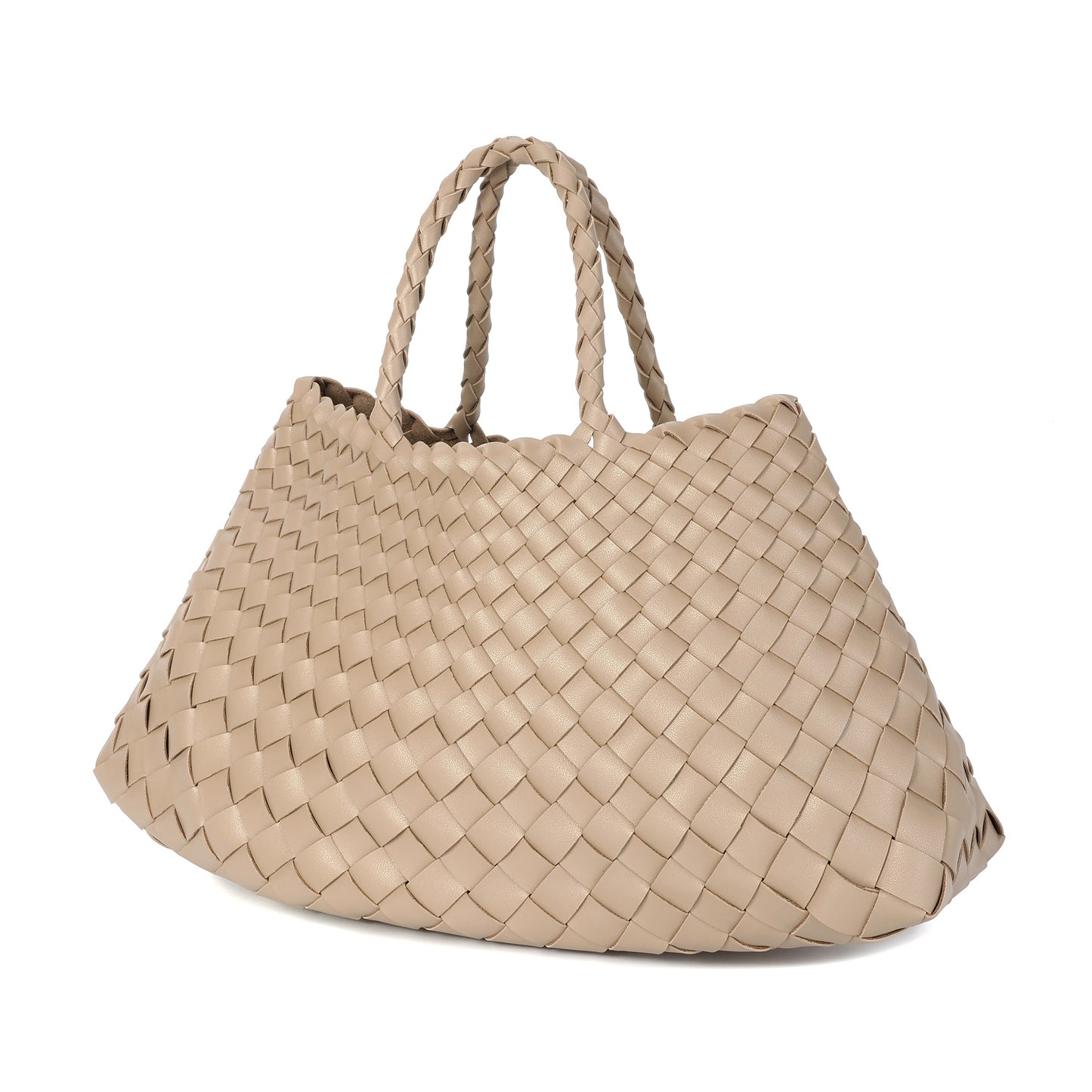 Woven Leather Tote Bag