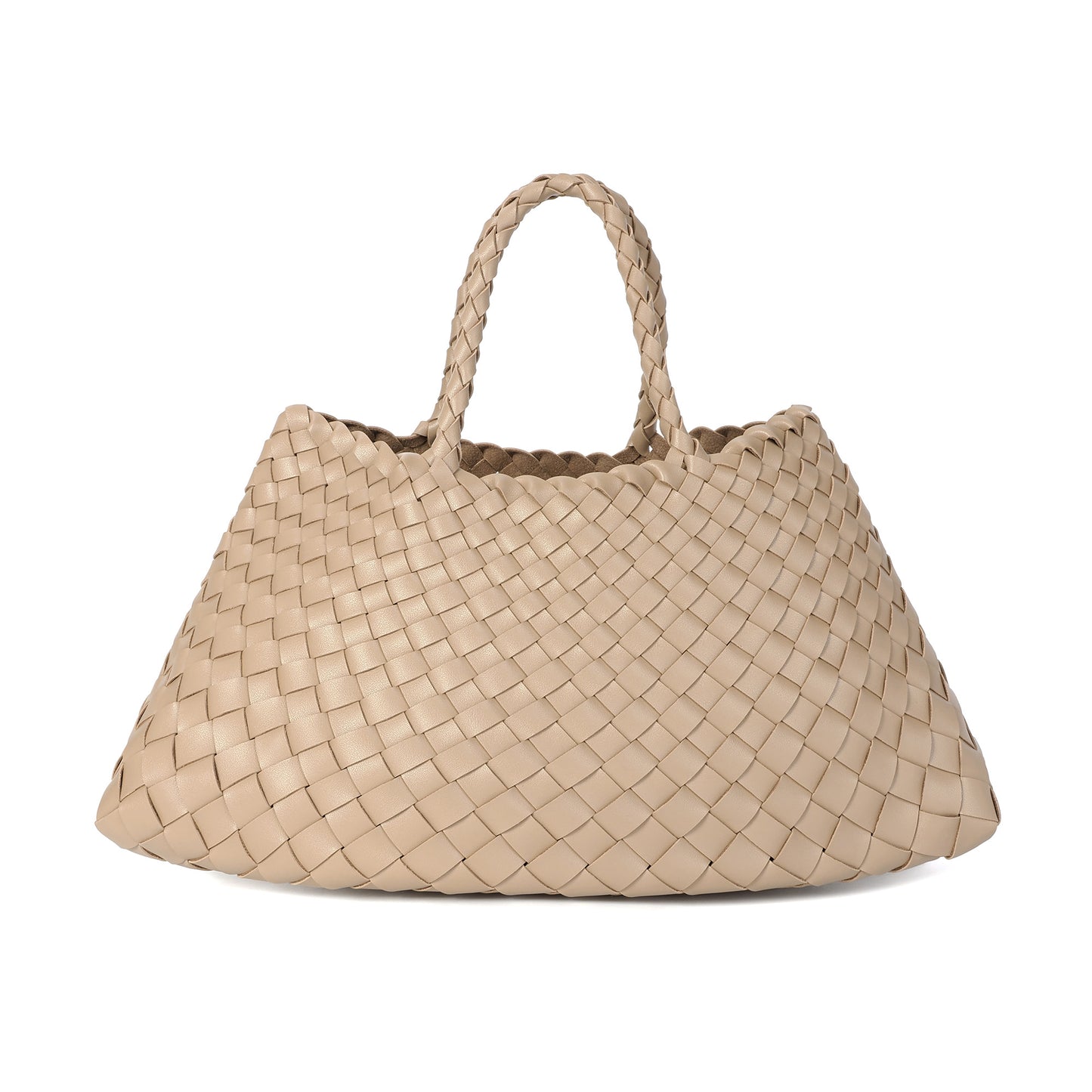 Woven Leather Tote Bag