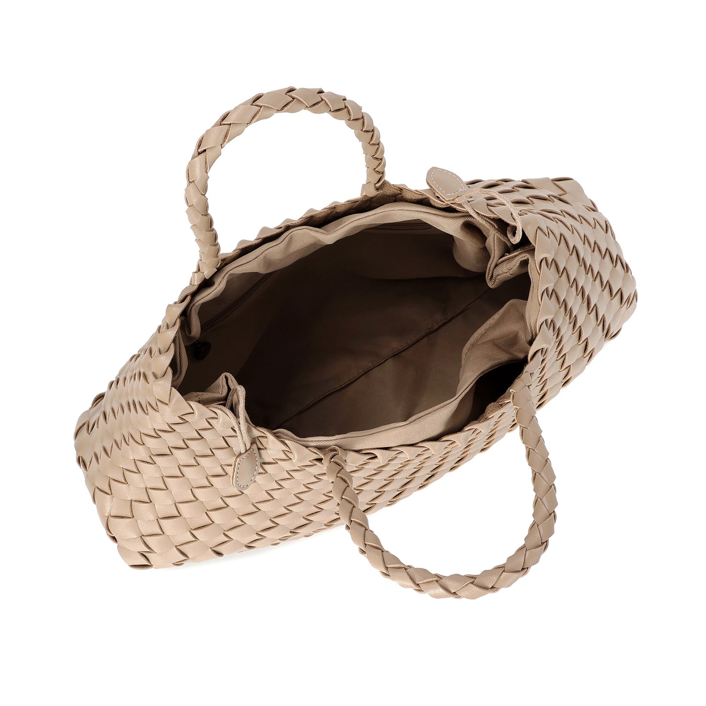 Woven Leather Tote Bag
