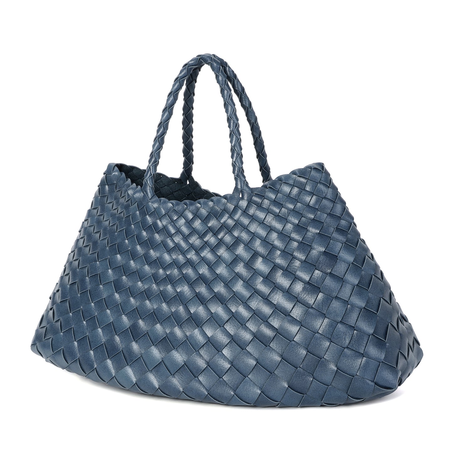 Woven Leather Tote Bag