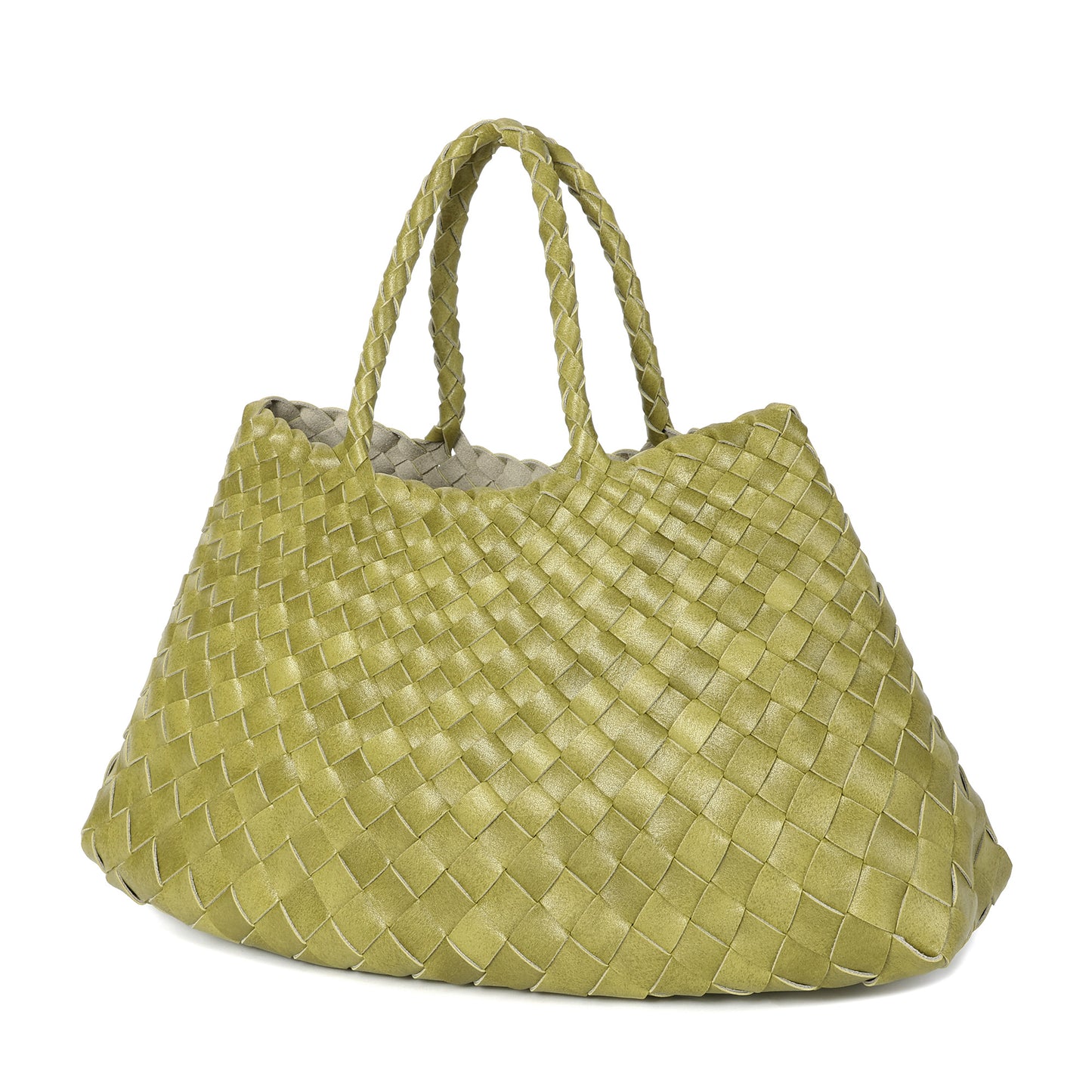 Woven Leather Tote Bag