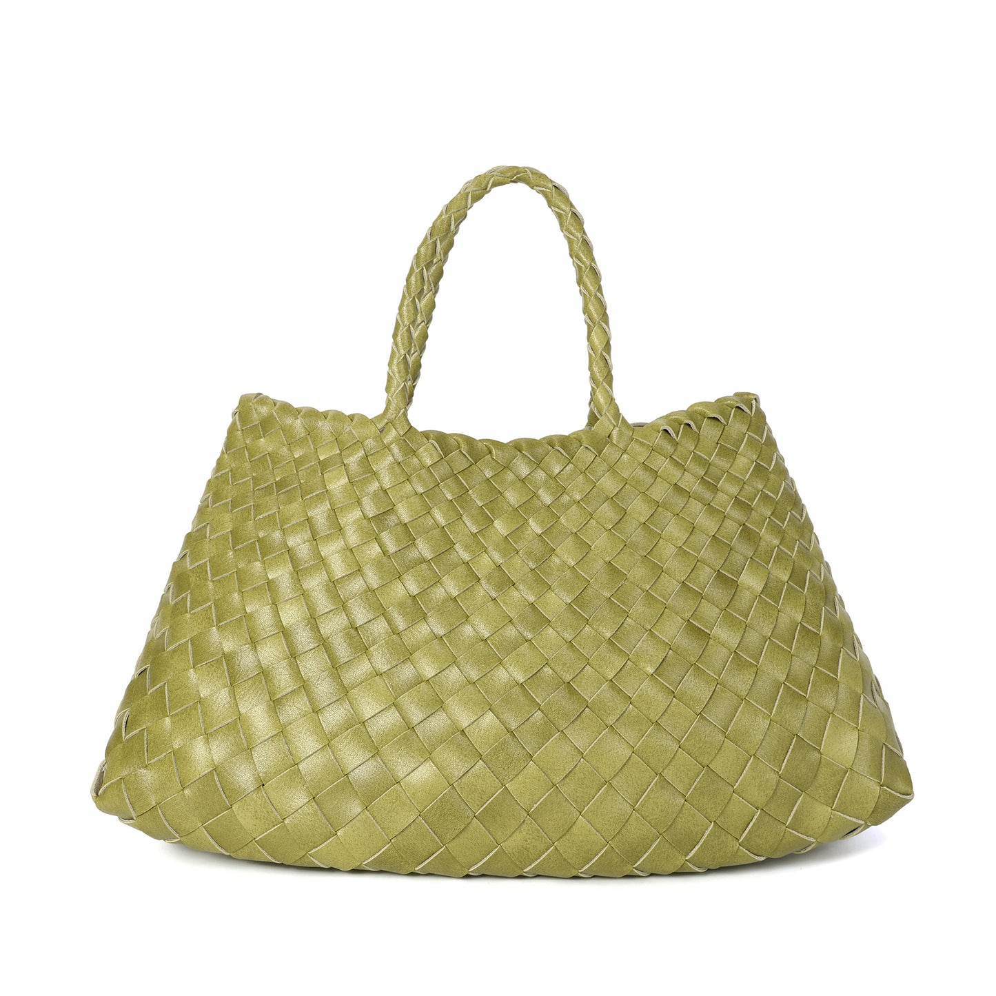 Woven Leather Tote Bag