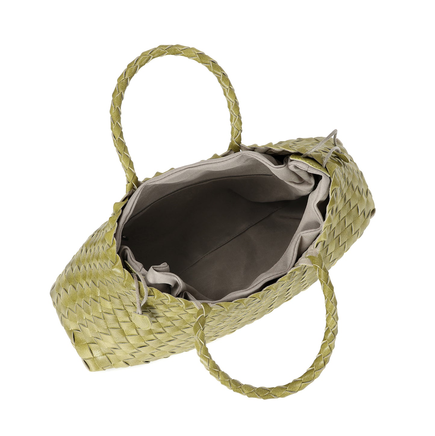 Woven Leather Tote Bag