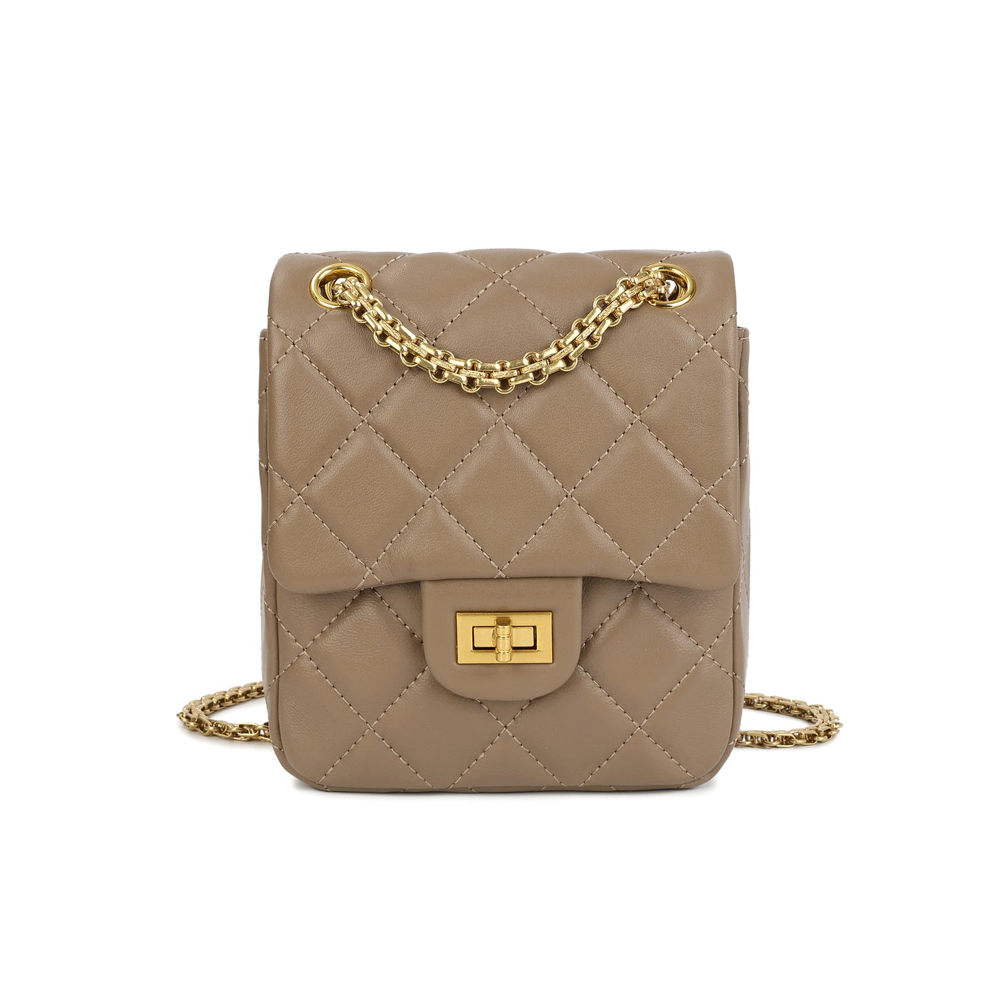 Tiffany & Fred Quilted Sheepskin Leather Crossbody