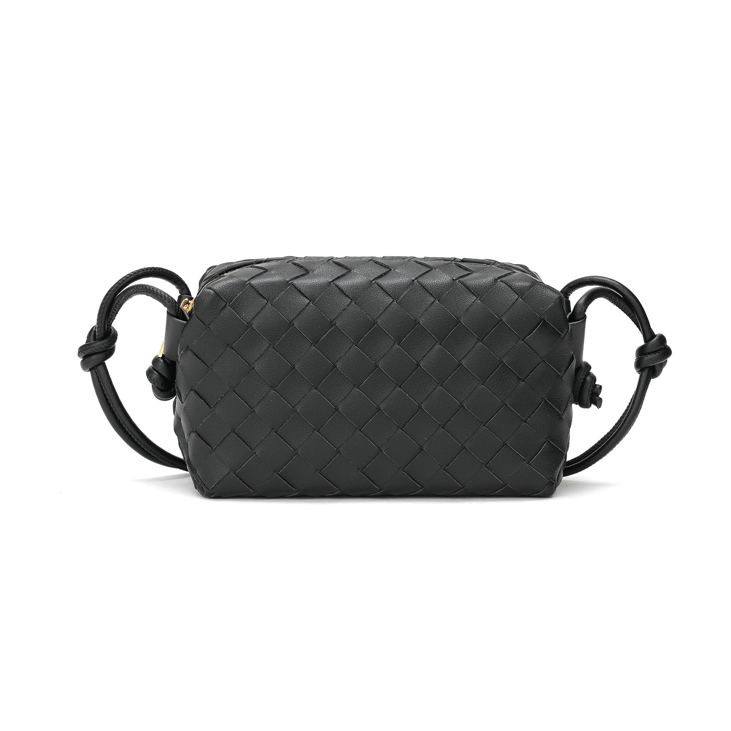 Hand-Woven Leather Small Crossbody Bag