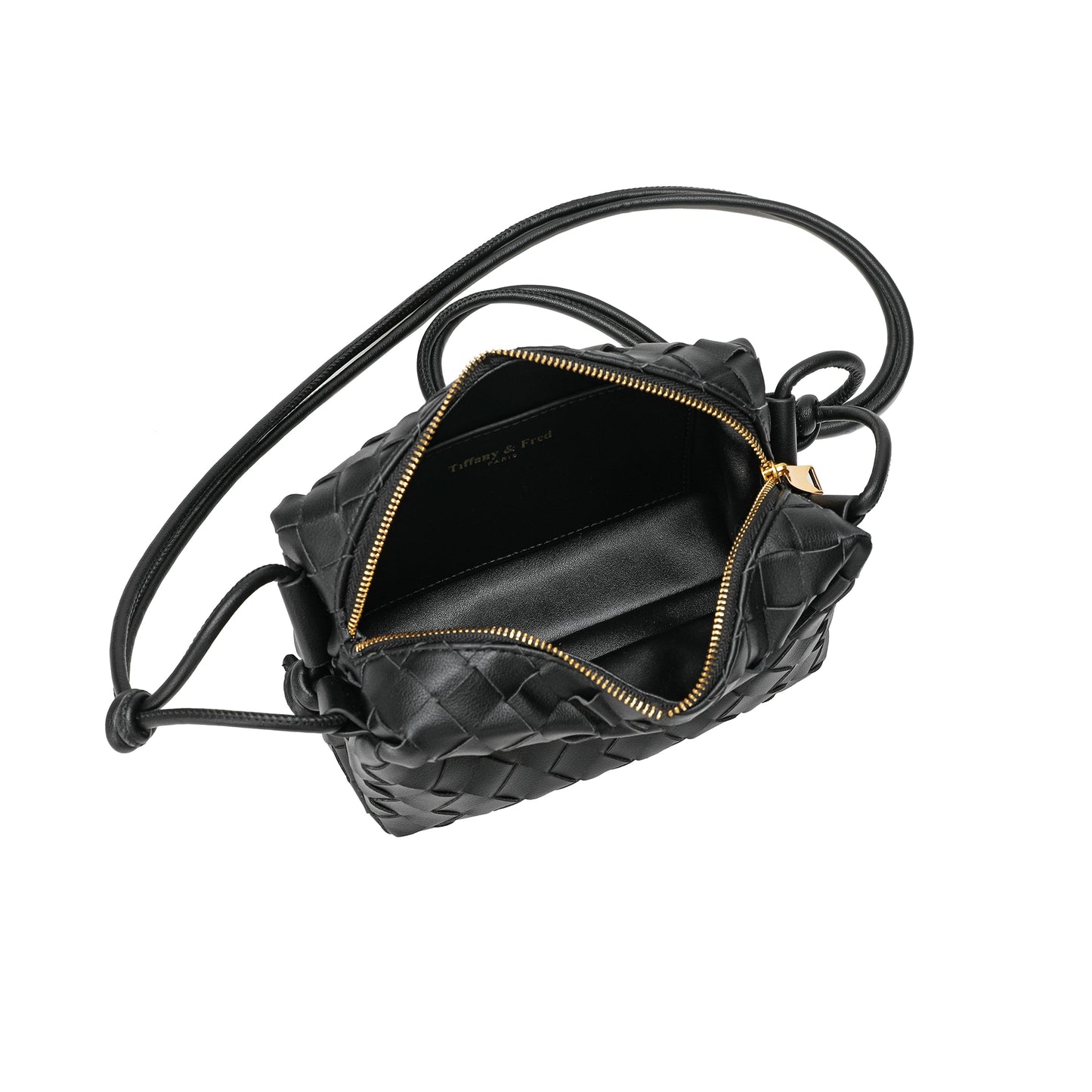 Hand-Woven Leather Small Crossbody Bag