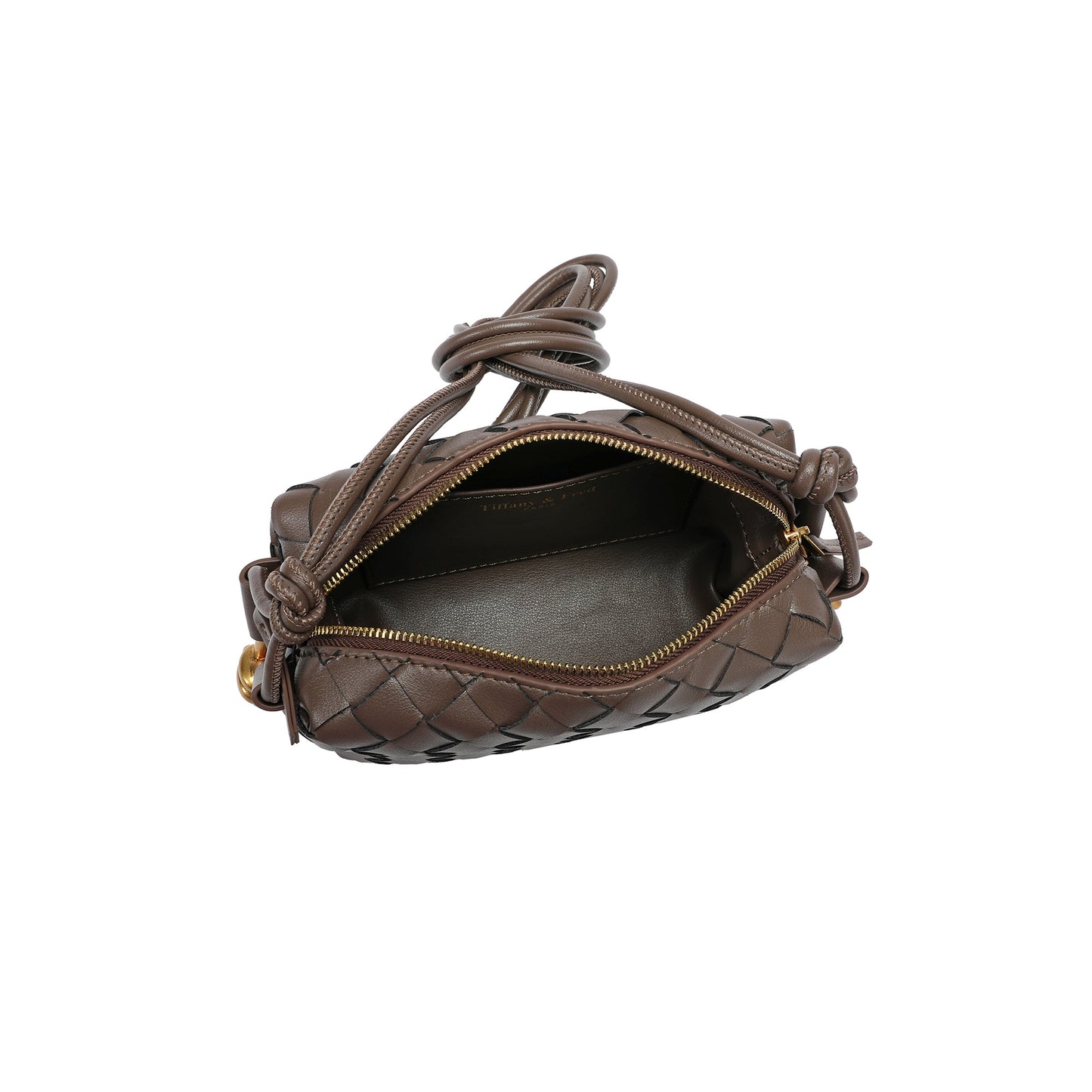 Hand-Woven Leather Small Crossbody Bag
