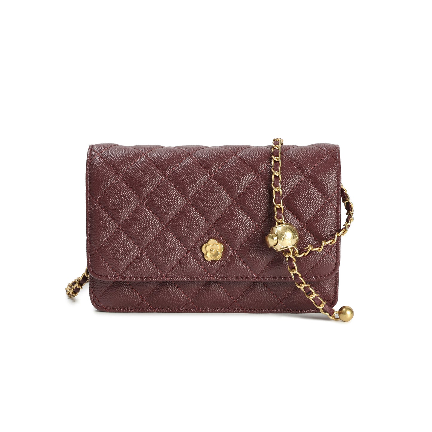 Tiffany & Fred Quilted Caviar Leather Crossbody Bag