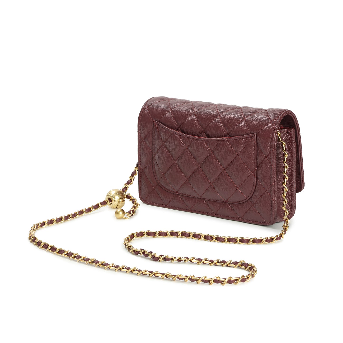 Tiffany & Fred Quilted Caviar Leather Crossbody Bag