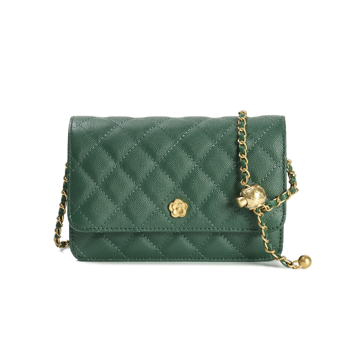 Tiffany & Fred Quilted Caviar Leather Crossbody Bag