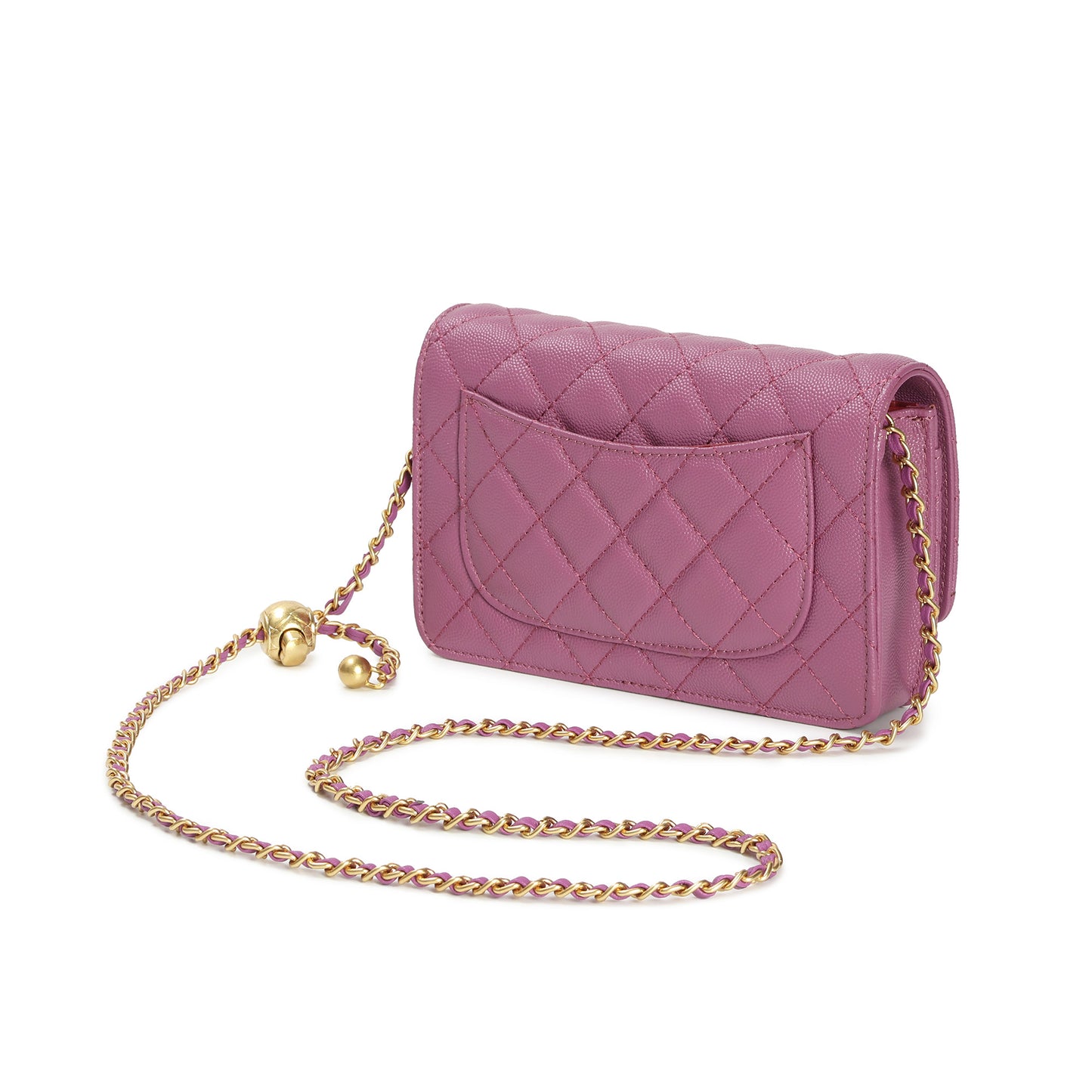Tiffany & Fred Quilted Caviar Leather Crossbody Bag