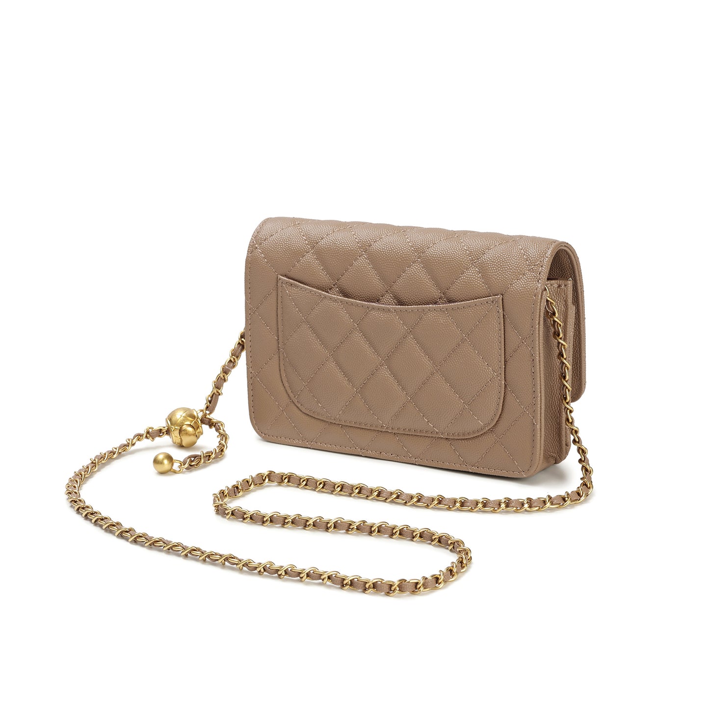 Tiffany & Fred Quilted Caviar Leather Crossbody Bag