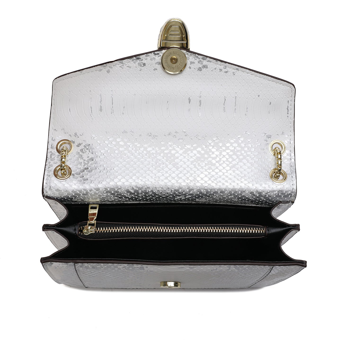 Tiffany & Fred Snake-pattern Printed Leather Shoulder Bag