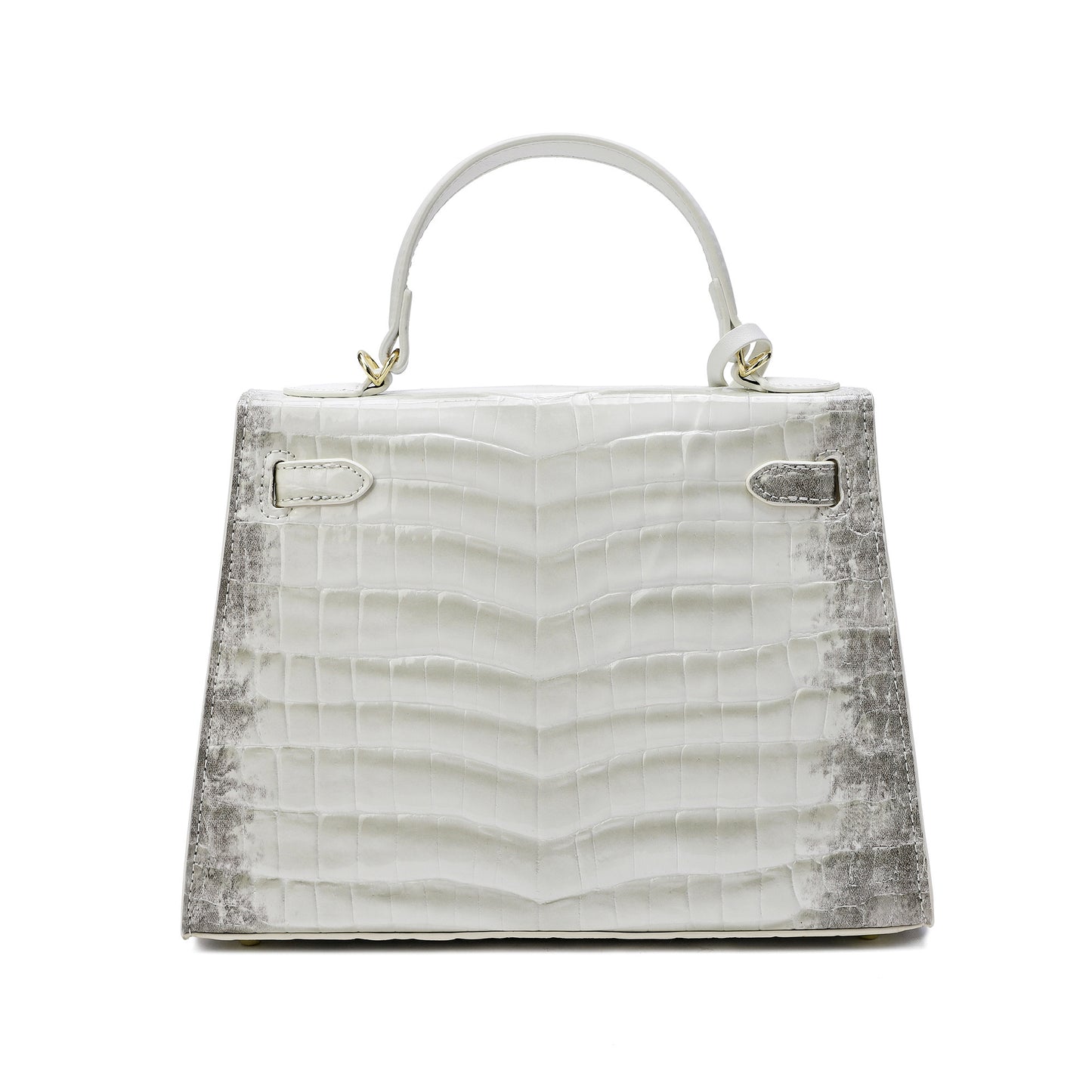 Tiffany & Fred Alligator Embossed Leather top-handle Satchel/Shoulder Bag