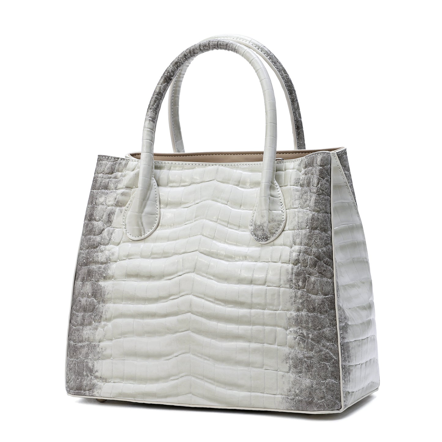 Tiffany & Fred Alligator Embossed Leather Top-handle/Shoulder Tote Bag