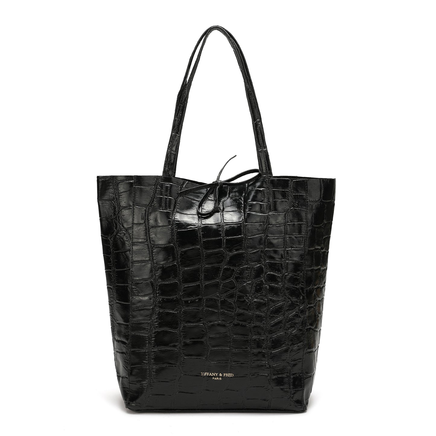 Tiffany & Fred Full-Grain Metallic Leather Tote Bag