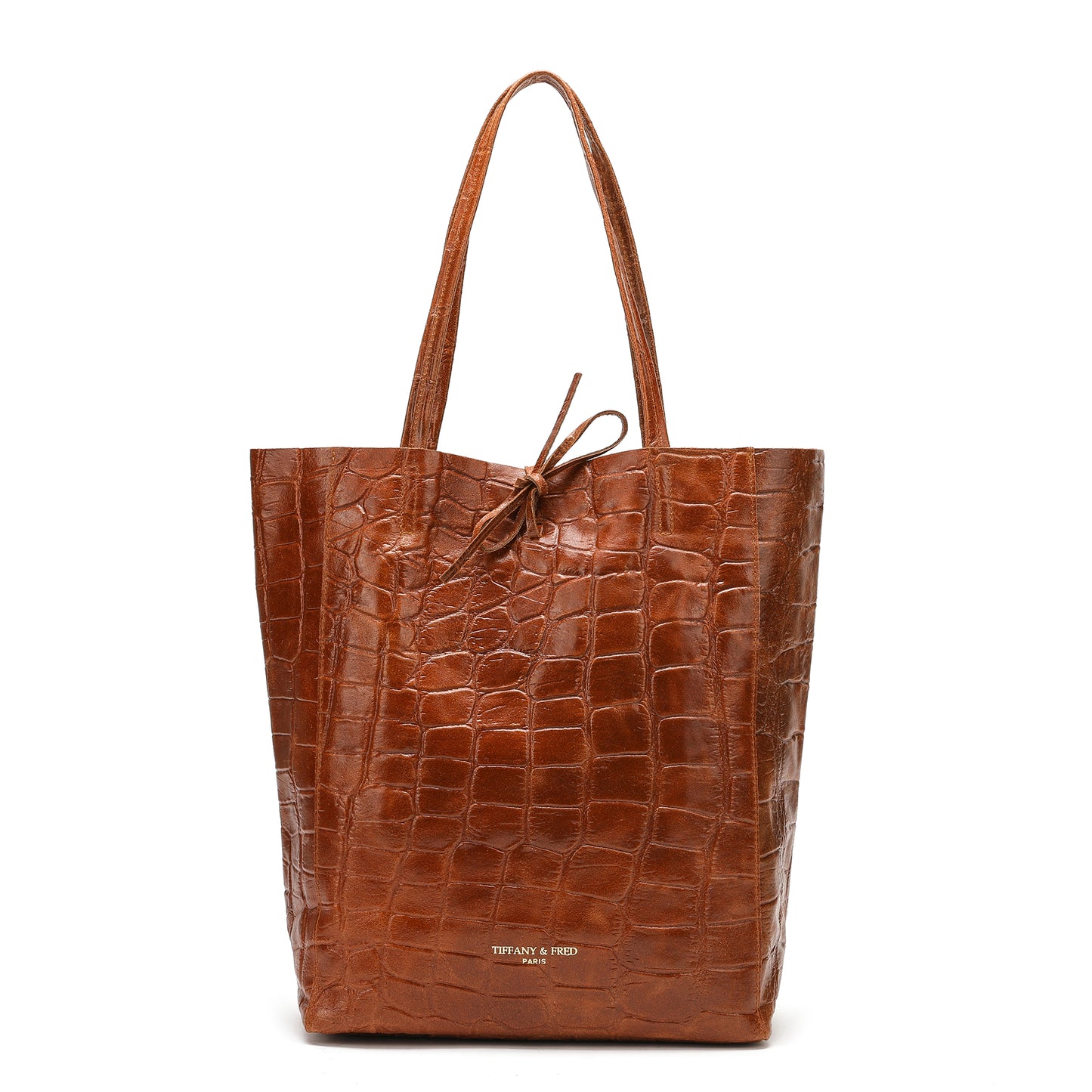 Tiffany & Fred Full-Grain Metallic Leather Tote Bag