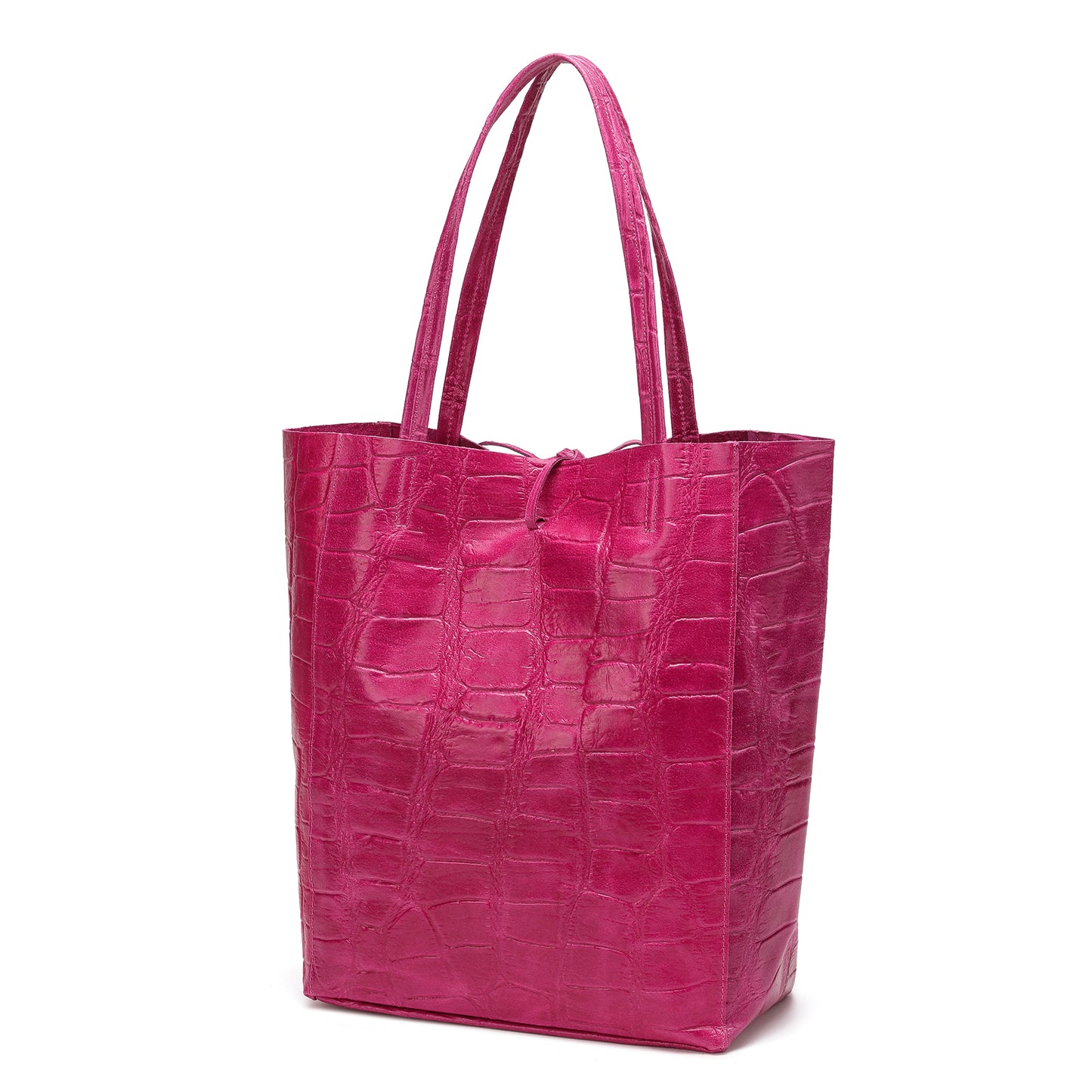 Tiffany & Fred Full-Grain Metallic Leather Tote Bag