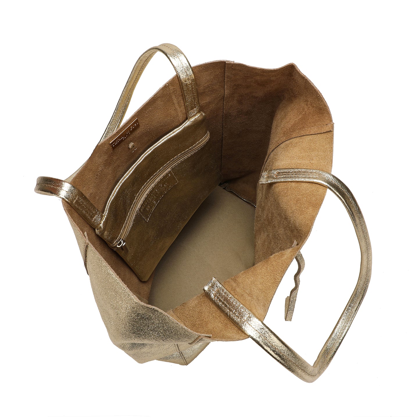 Tiffany & Fred Full-Grain Metallic Leather Tote Bag