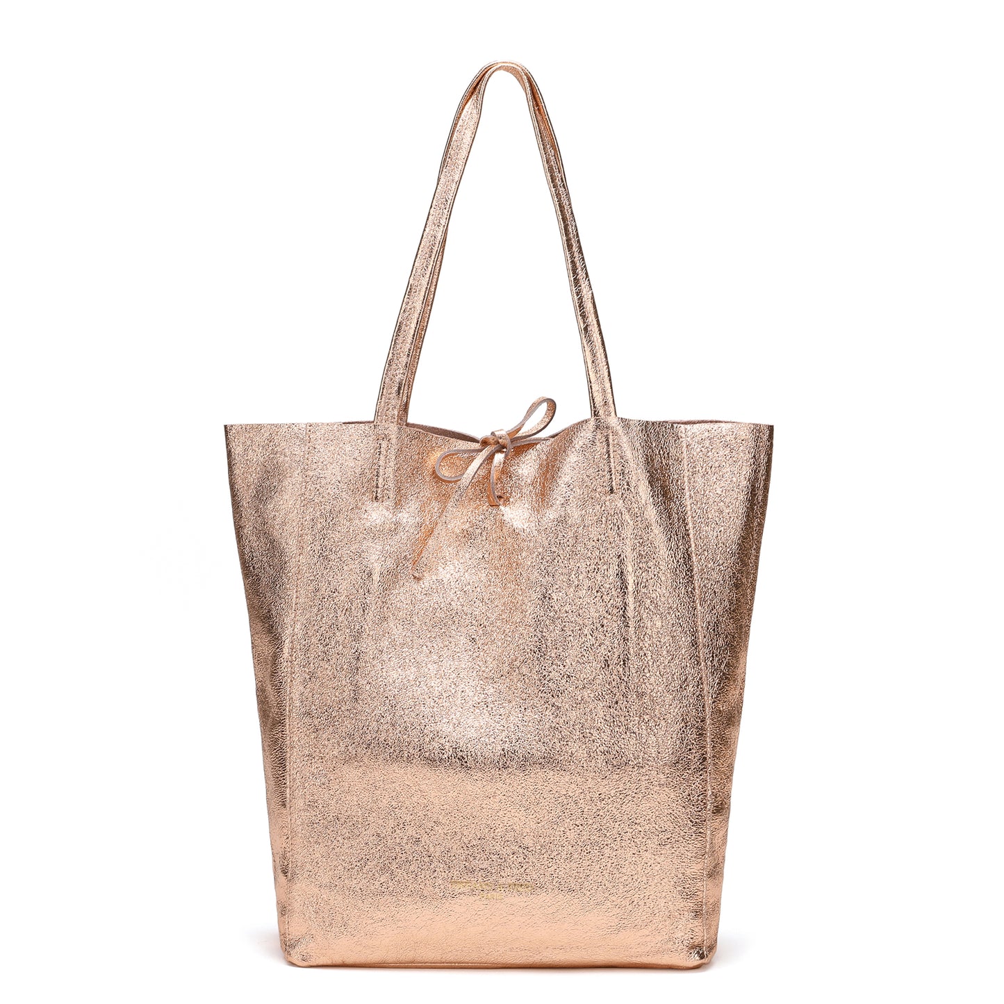 Tiffany & Fred Full-Grain Metallic Leather Tote Bag