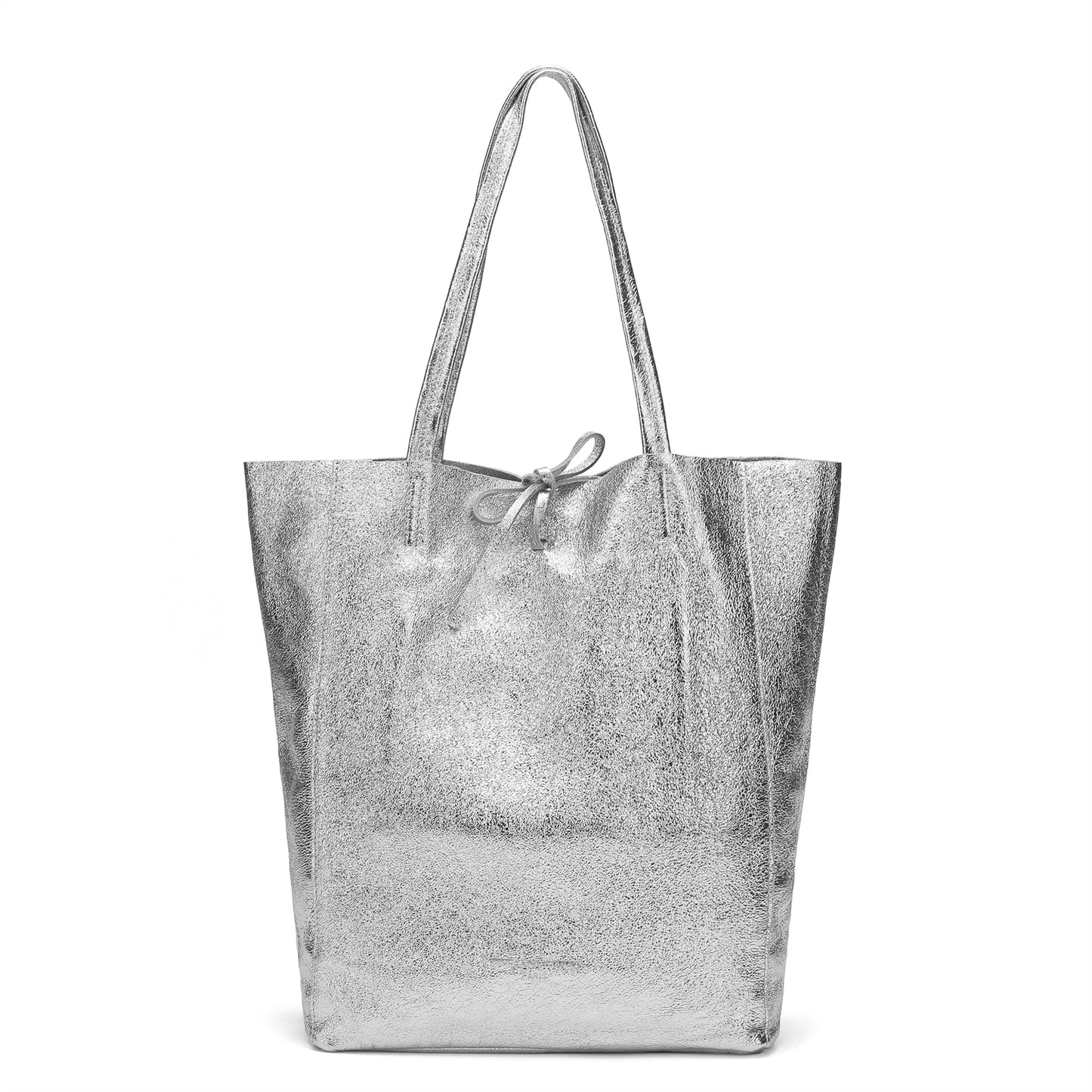 Tiffany & Fred Full-Grain Metallic Leather Tote Bag