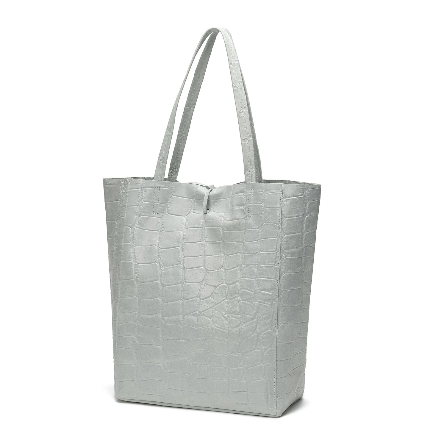 Tiffany & Fred Full-Grain Metallic Leather Tote Bag