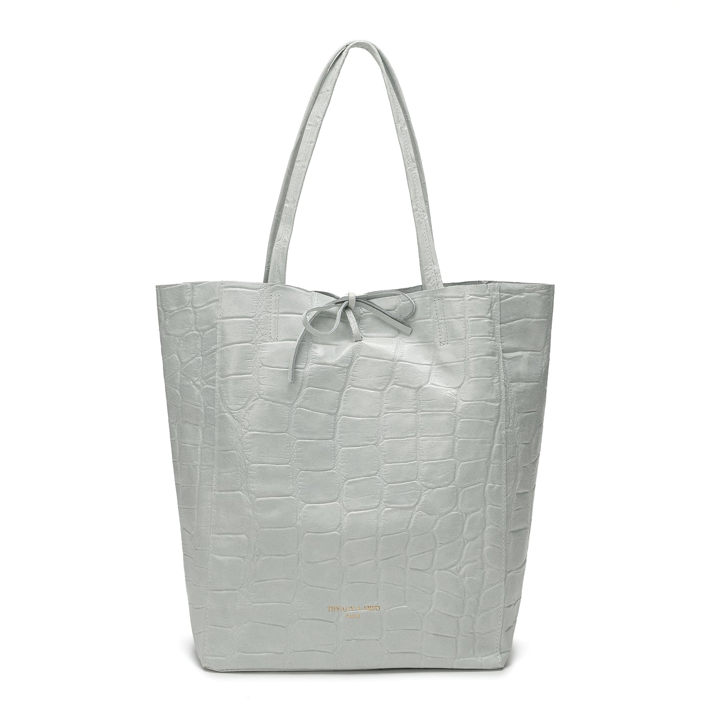 Tiffany & Fred Full-Grain Metallic Leather Tote Bag