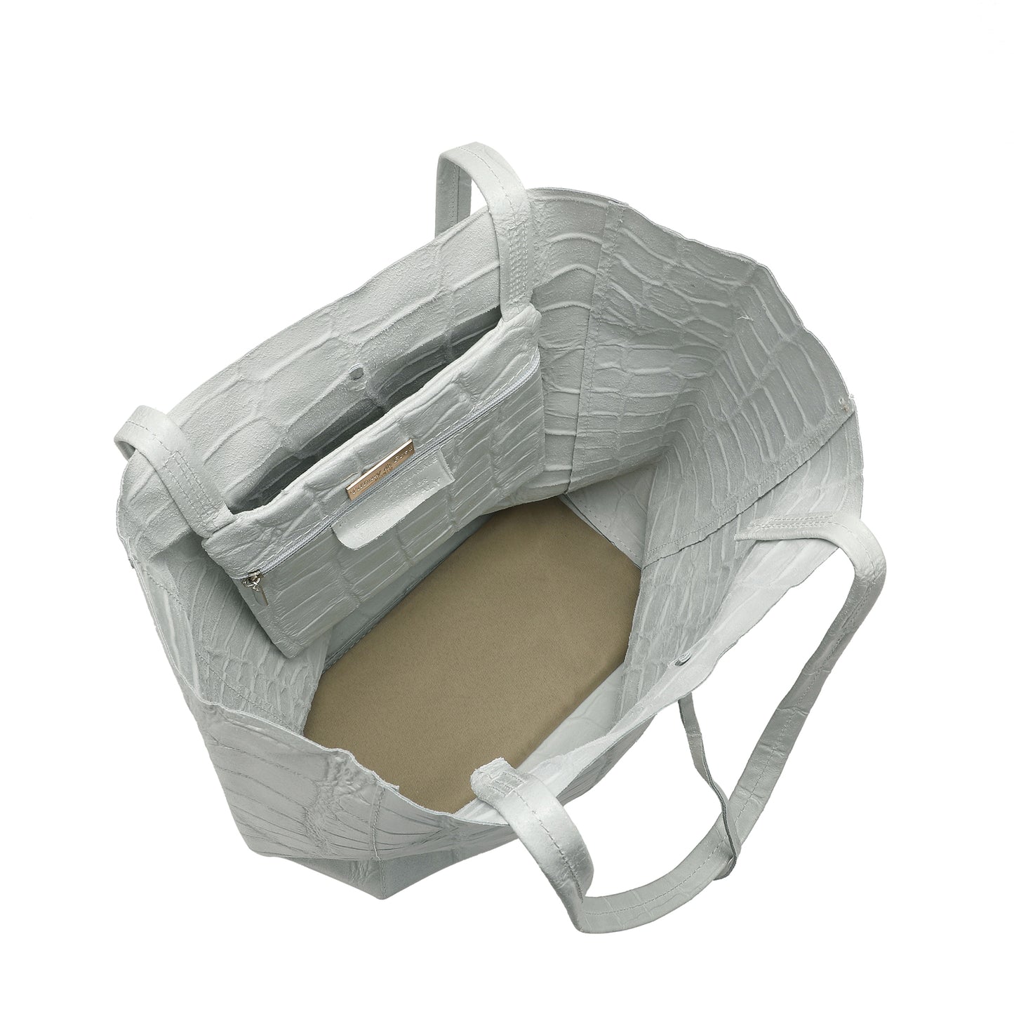 Tiffany & Fred Full-Grain Metallic Leather Tote Bag