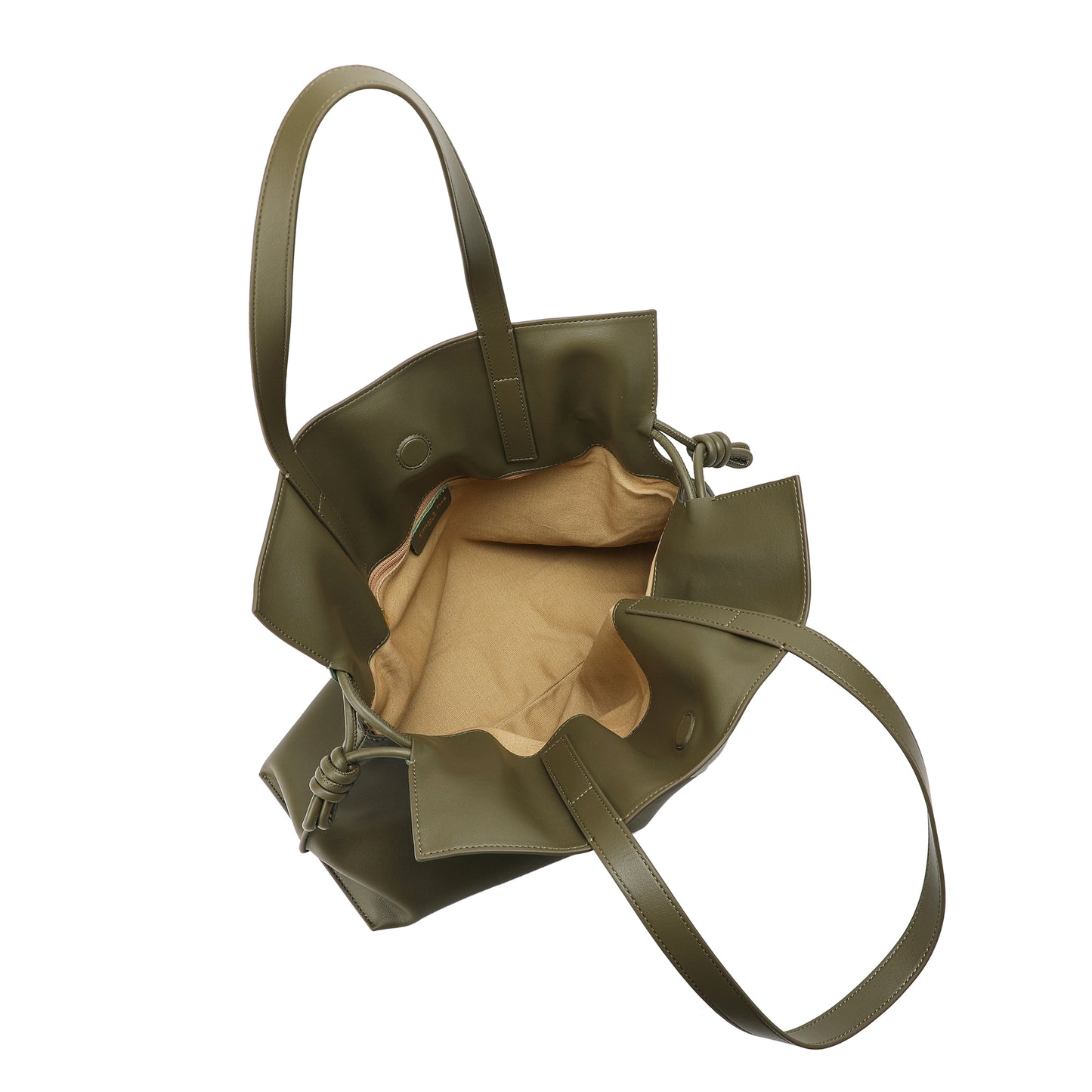 Elegant Knotted Leather Tote Bag