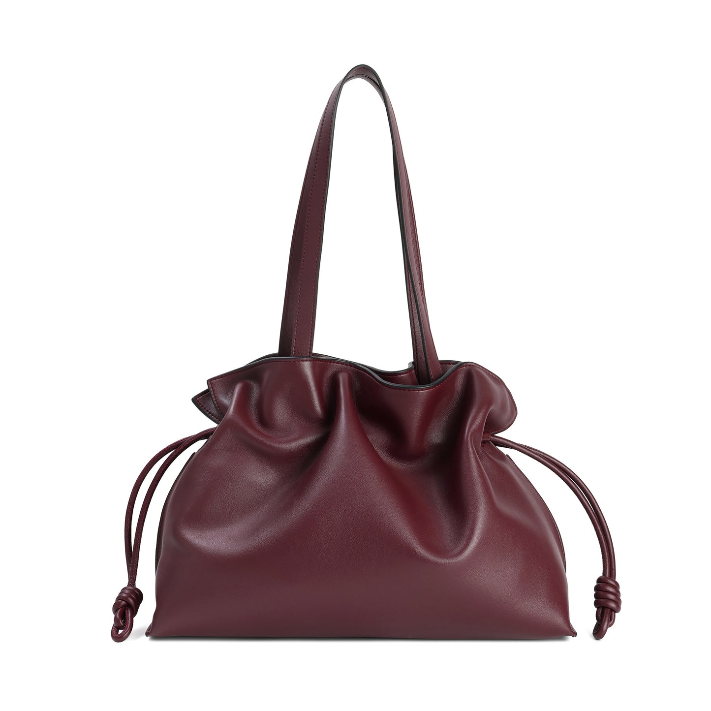 Elegant Knotted Leather Tote Bag