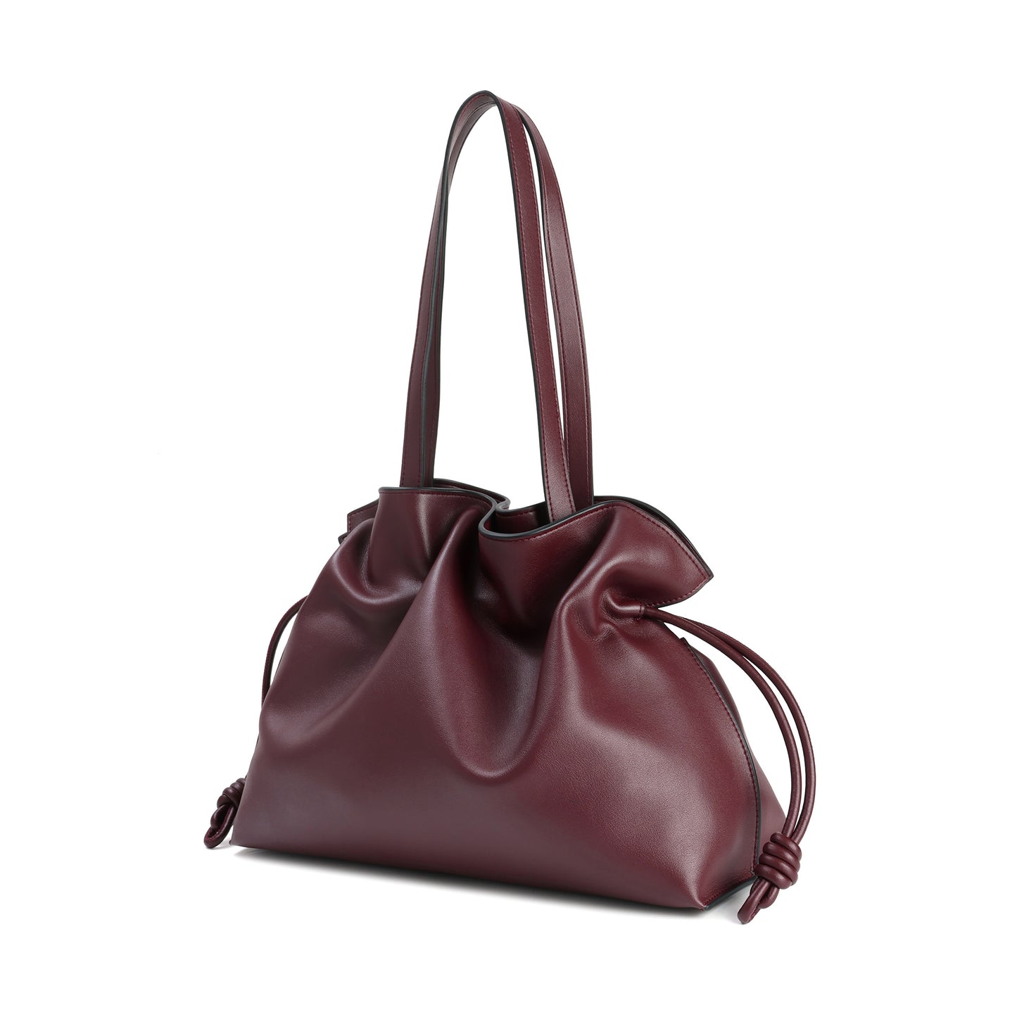 Elegant Knotted Leather Tote Bag