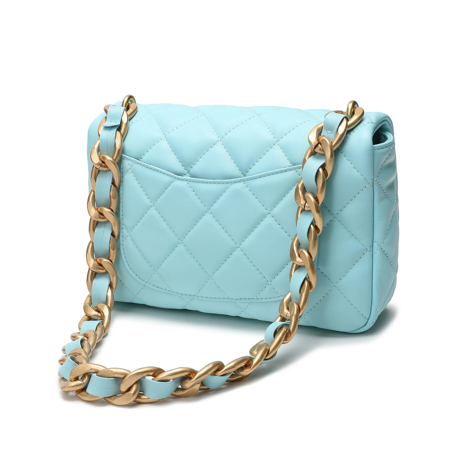 Tiffany & Fred Quilted Sheepskin Leather Shoulder Bag
