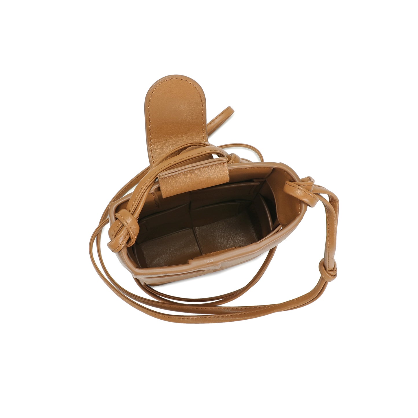 Hand-Woven Leather Phone Crossbody Bag