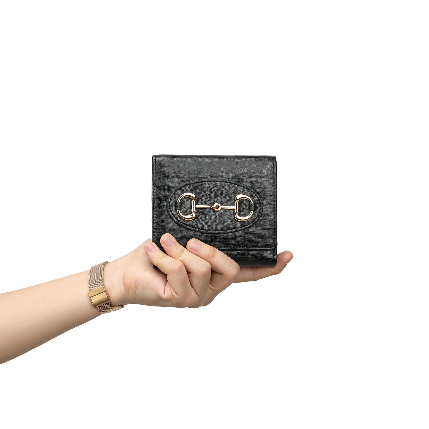 Elegant Horsebit Leather Wallet