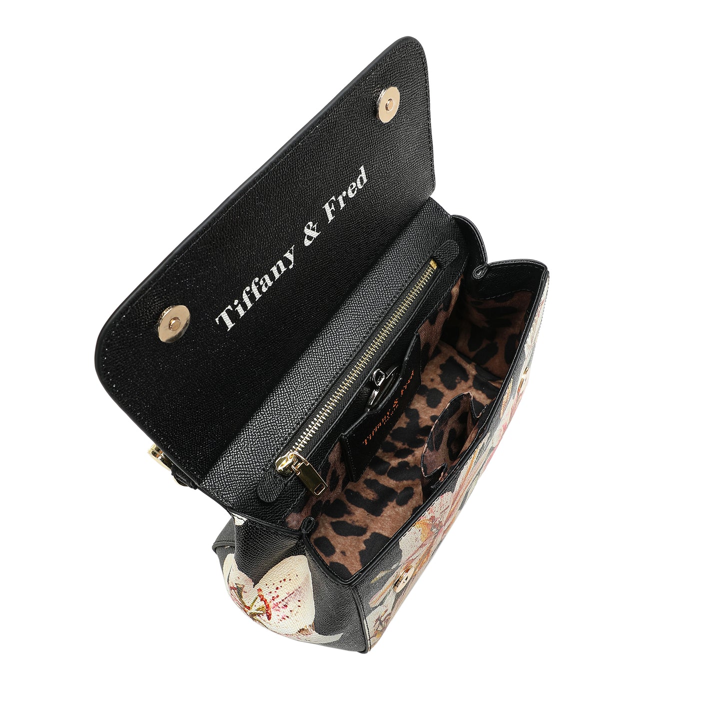 Tiffany & Fred Printed Leather Satchel/Shoulder Bag # 4136