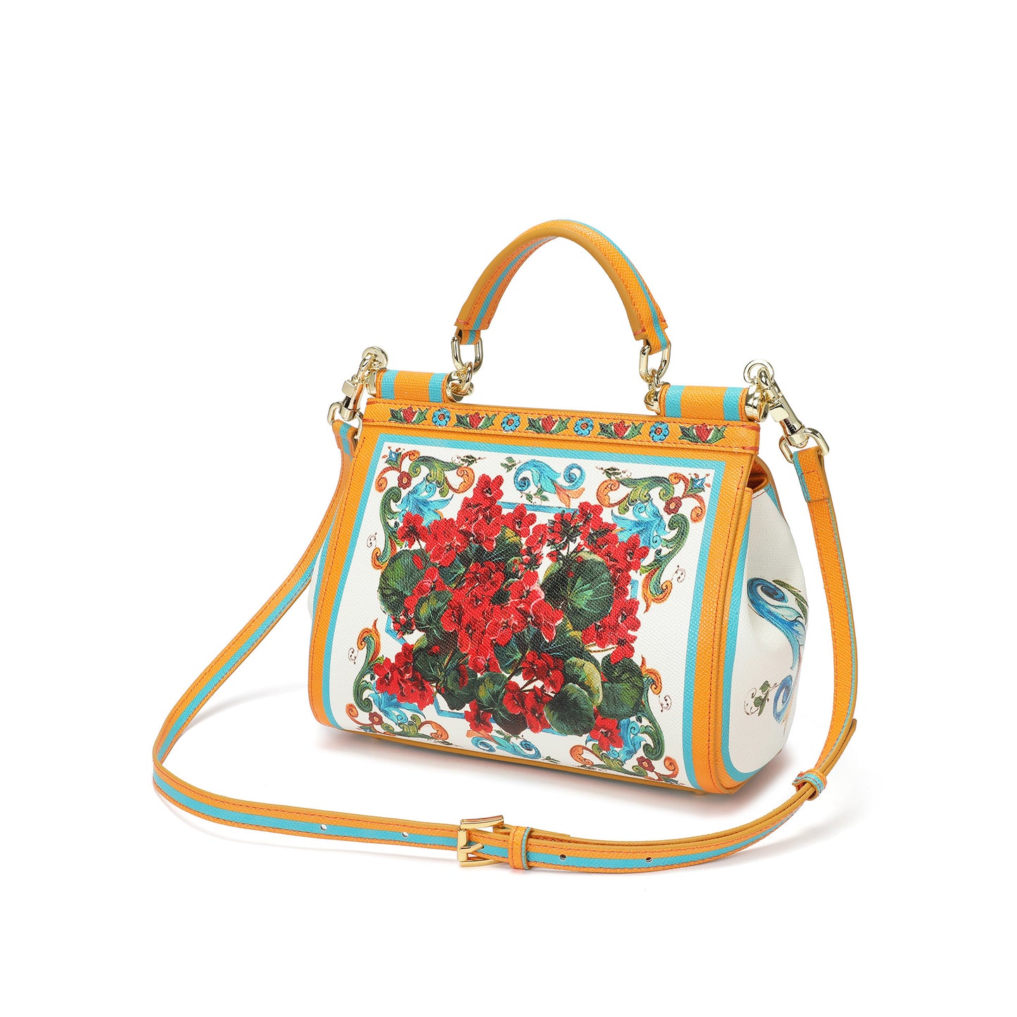 Tiffany & Fred Printed Leather Satchel/Shoulder Bag