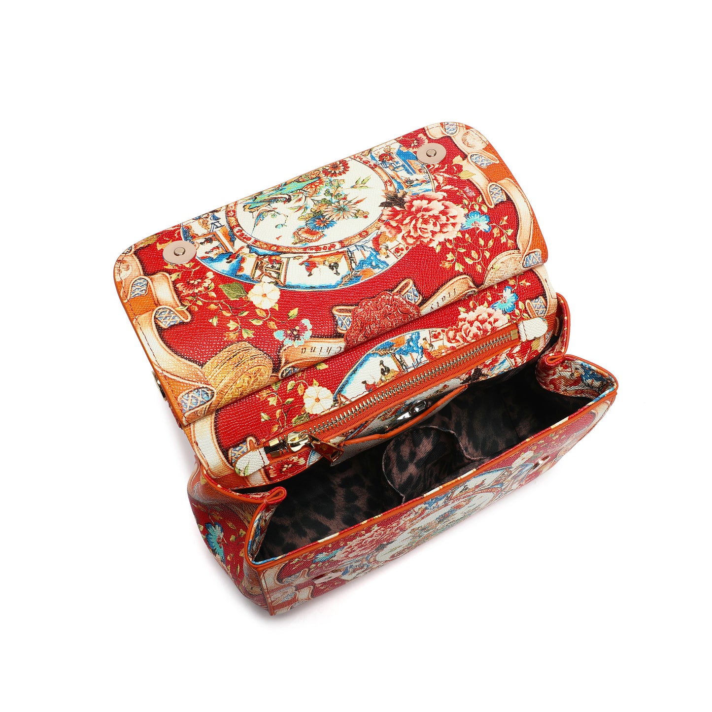 Tiffany & Fred Printed Leather Satchel/Shoulder Bag