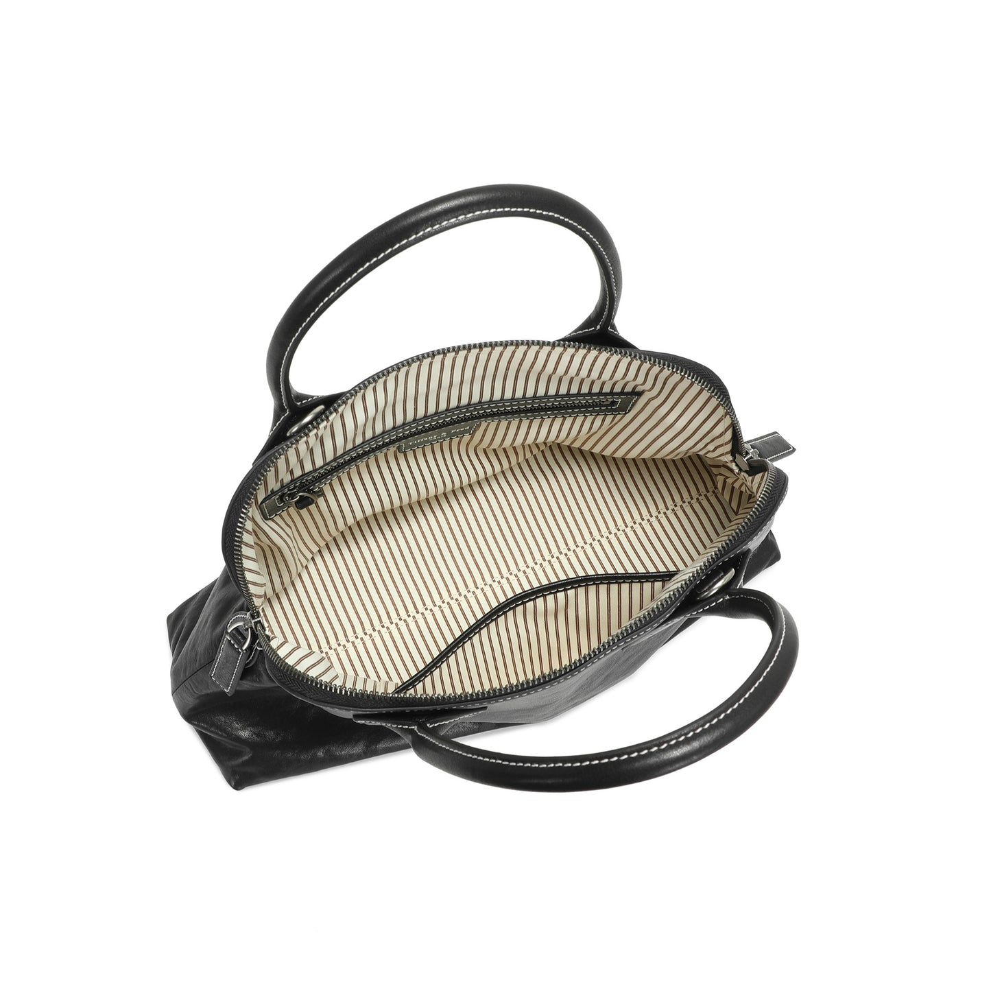 Classic Leather Dome Satchel Bag