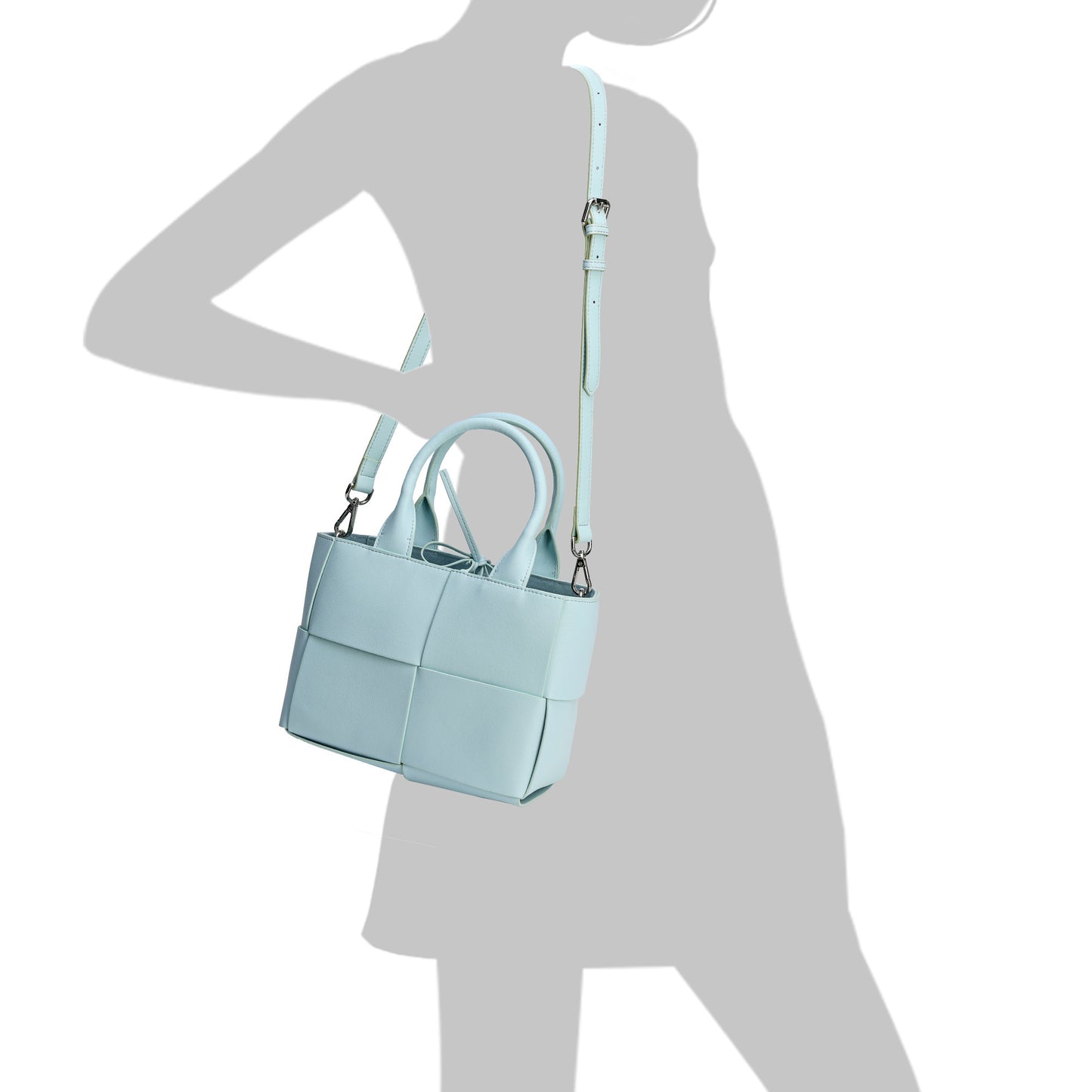 Tiffany & Fred Smooth Woven Leather Crossbody/Shoulder Bag